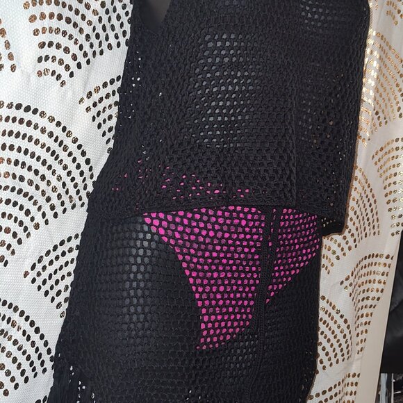 2 piece set Black crochet set skirt & top swim cover set  *NWT* PLZ READ - Picture 6 of 12
